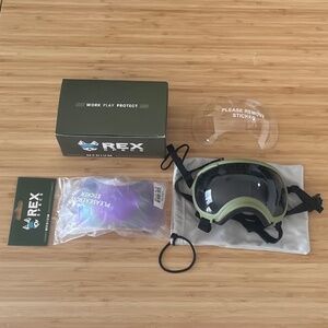 Rex Specs V2 GogglesMedium OD Green 1 Clear , 1 Smoke and a  Purple mirror lens